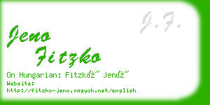 jeno fitzko business card